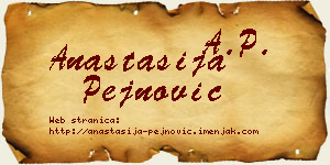 Anastasija Pejnović vizit kartica